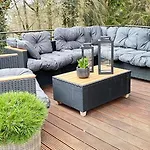 Familienfreundliche 10 Min Zu Fuss Von Legoland Entfernt,80 M2 Stilvolle In Einer Mit Grossen Garten, Fuer Den Ersten Fruehstueck Gefuellten Kuehlschrank,whirlpool, Privaten Waldstueck Und Wunderschoener Terrasse Im Koetz, My Luxu